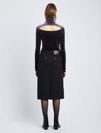 Jupe midi Sloane fendue - Black