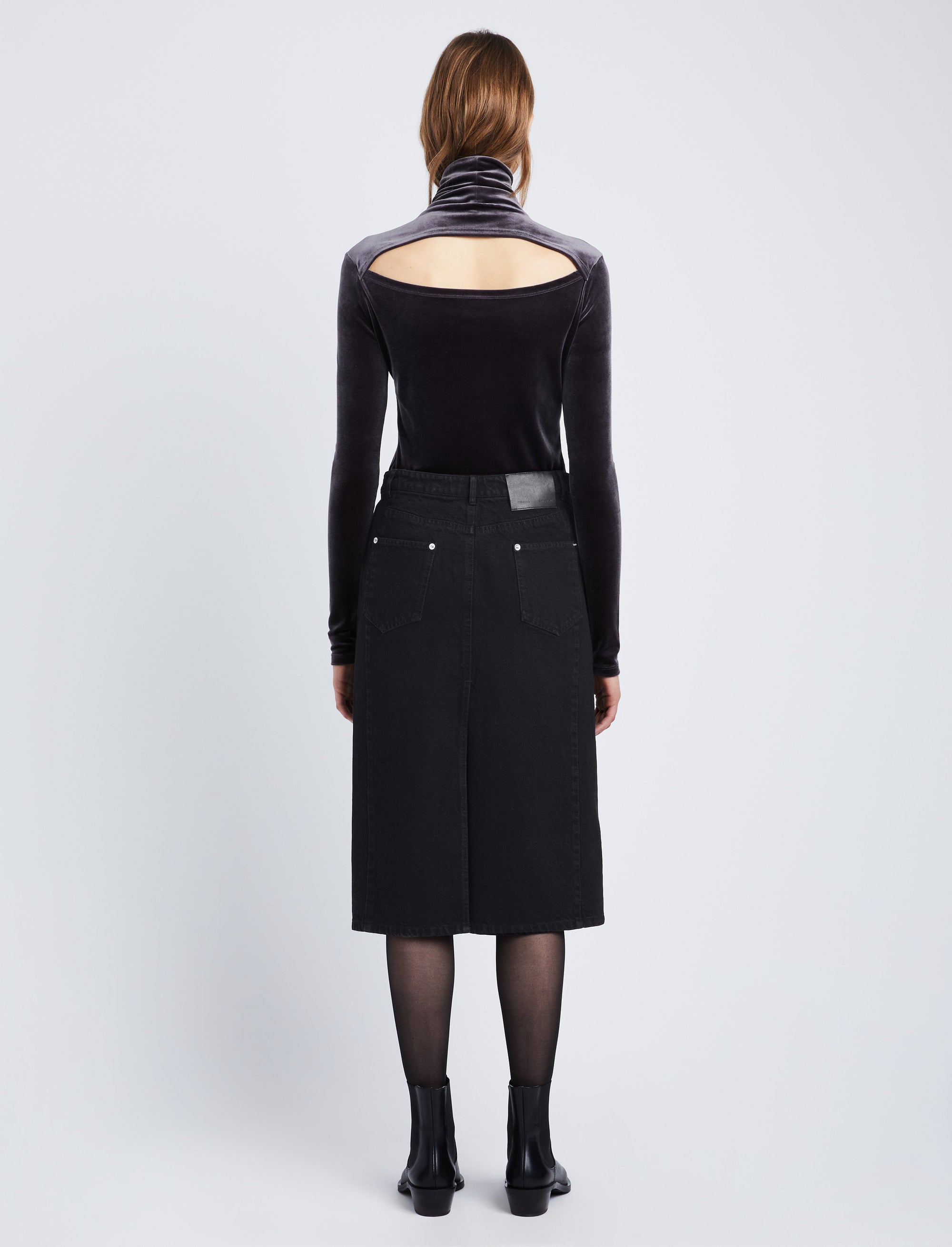 Jupe midi Sloane fendue - Black