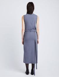 Robe portefeuille à fente - Steel Grey
