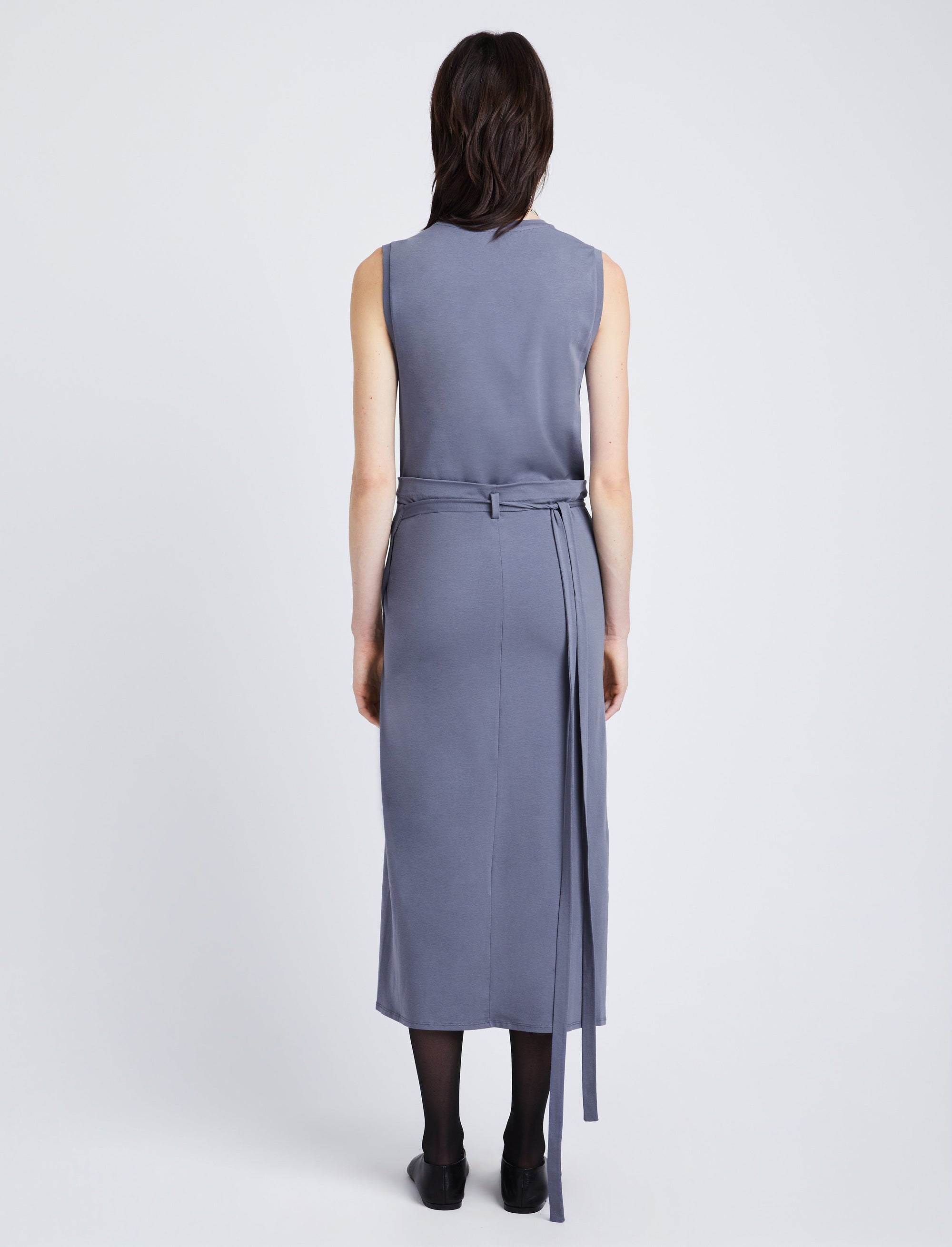 Robe portefeuille à fente - Steel Grey