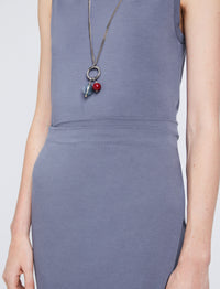 Robe portefeuille à fente - Steel Grey