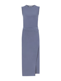 Robe portefeuille à fente - Steel Grey