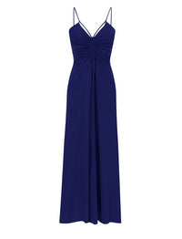 Robe droite en crêpe mat - Blueberry
