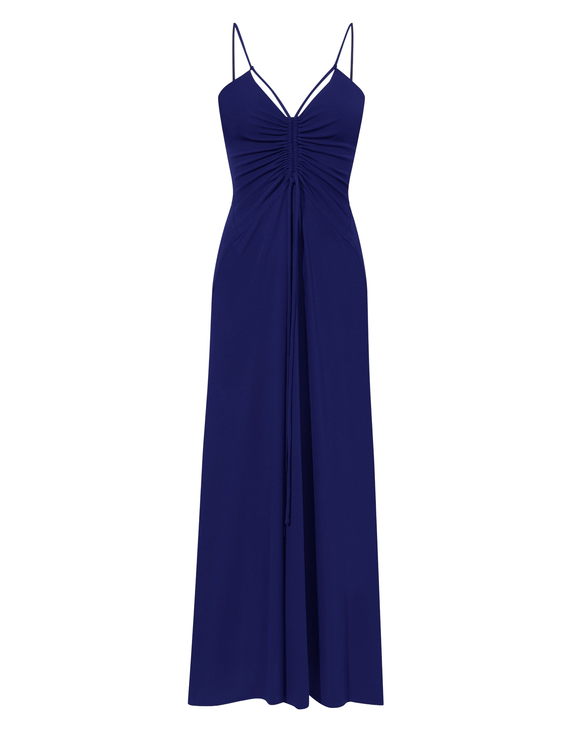 Robe droite en crêpe mat - Blueberry