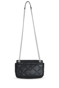 Sac à bandoulière à rabat et chaîne - Black