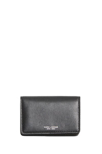Porte-cartes à rabat en cuir - Black