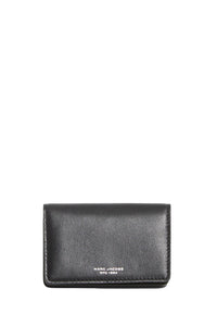 Porte-cartes à rabat en cuir - Black