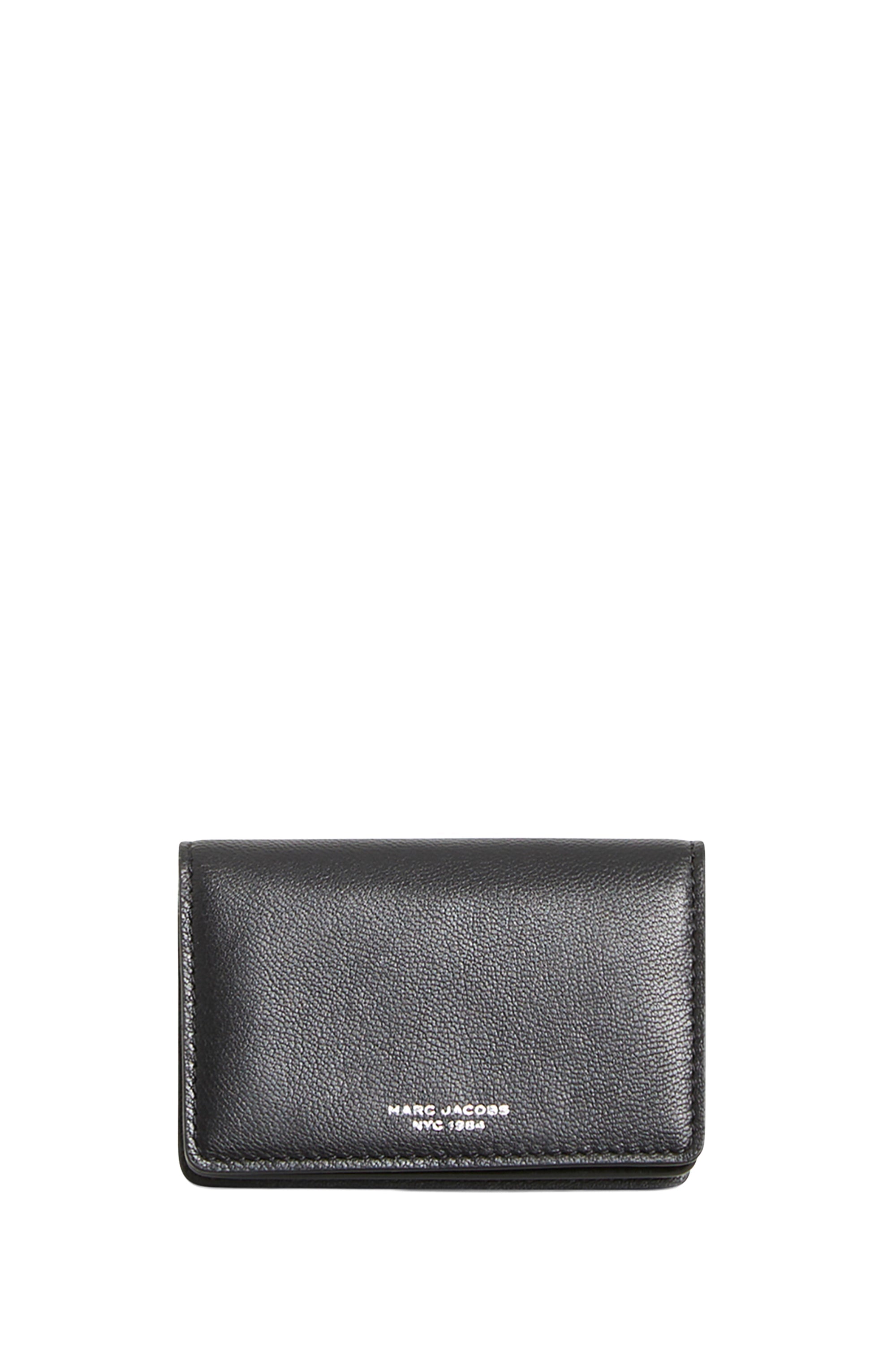 Porte-cartes à rabat en cuir - Black