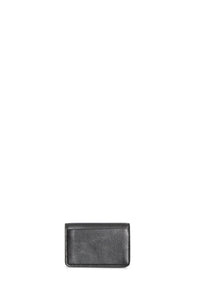 Porte-cartes à rabat en cuir - Black