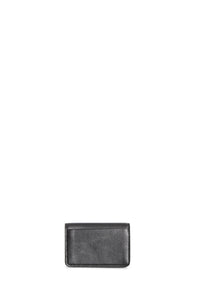 Porte-cartes à rabat en cuir - Black