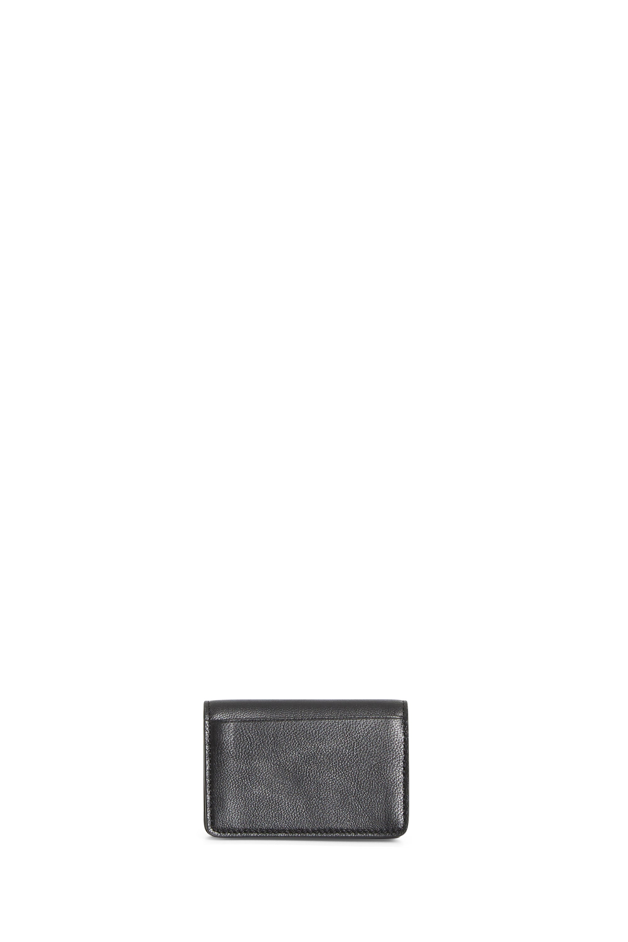 Porte-cartes à rabat en cuir - Black