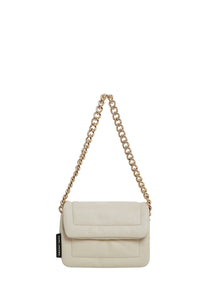 PETIT   Petit sac à chaîne Pillow en cuir - Marshmallow