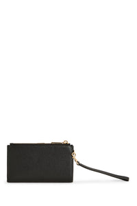 Portefeuille zippé avec petite anse - Black