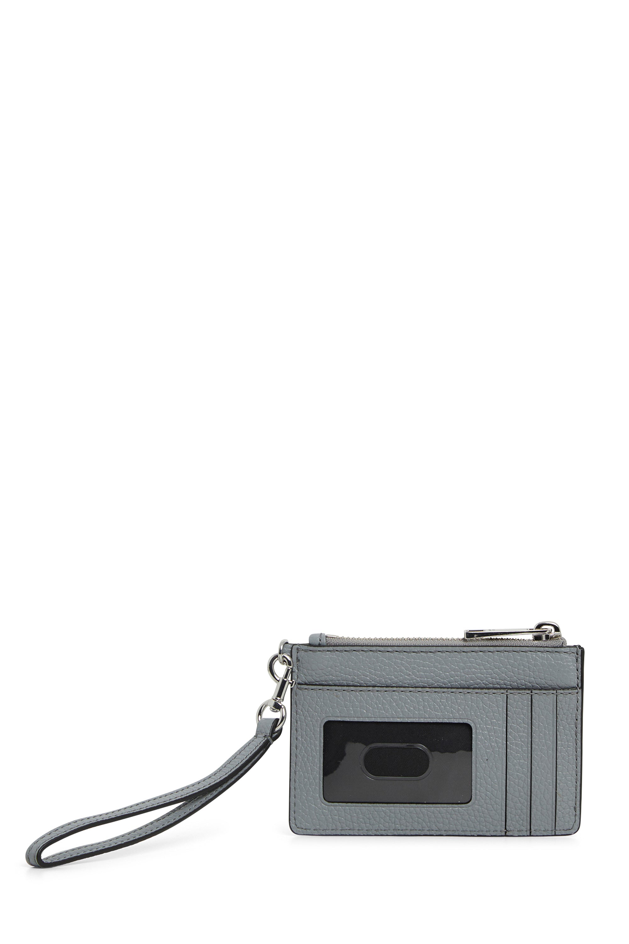 Porte-monnaie zippé en cuir - Rock Grey