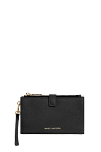 Portefeuille zippé avec petite anse - Black