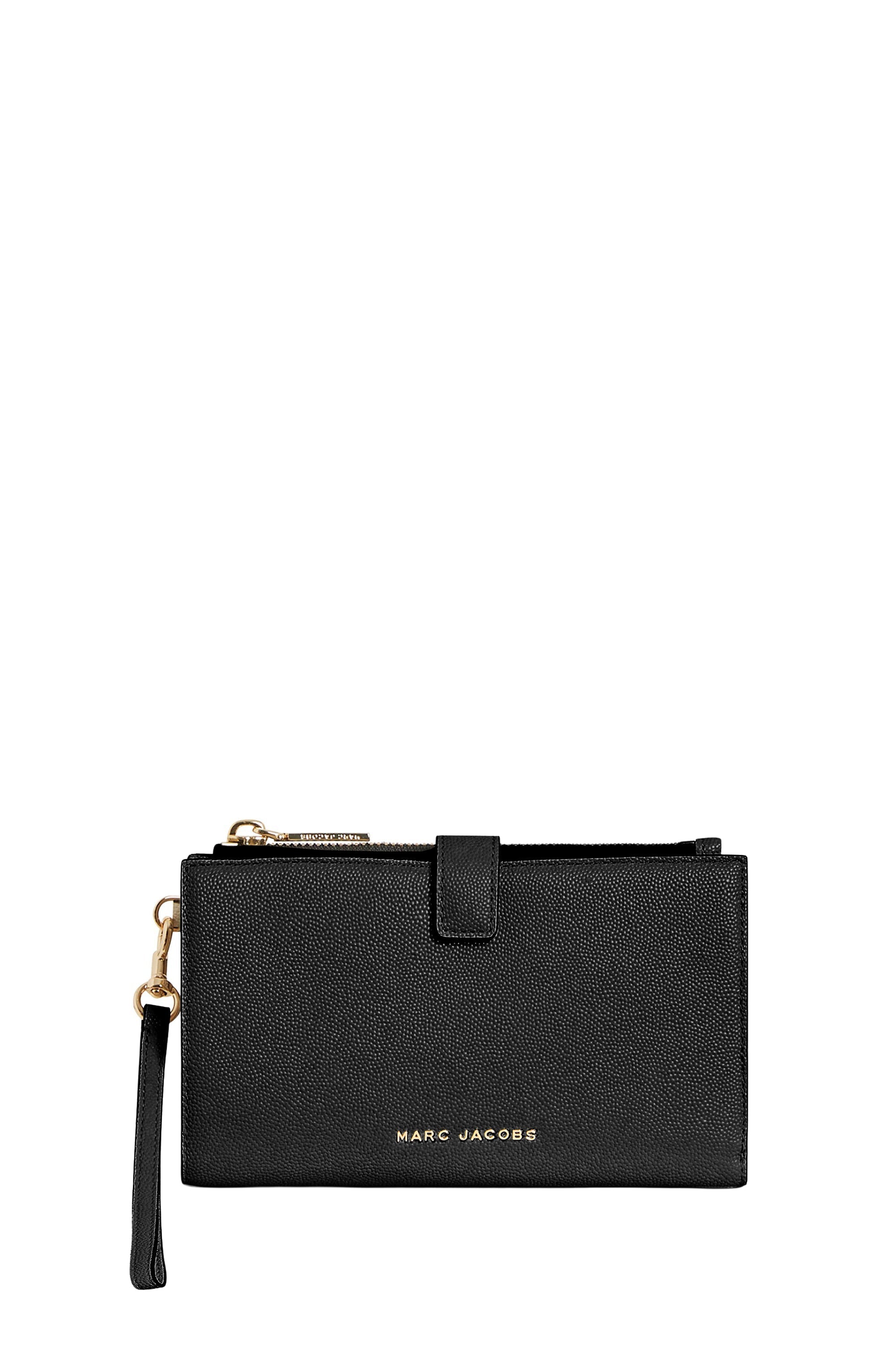Portefeuille zippé avec petite anse - Black