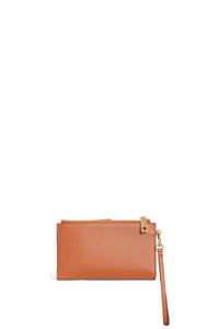 Porte-monnaie zippé avec petite anse - Smoked Almond
