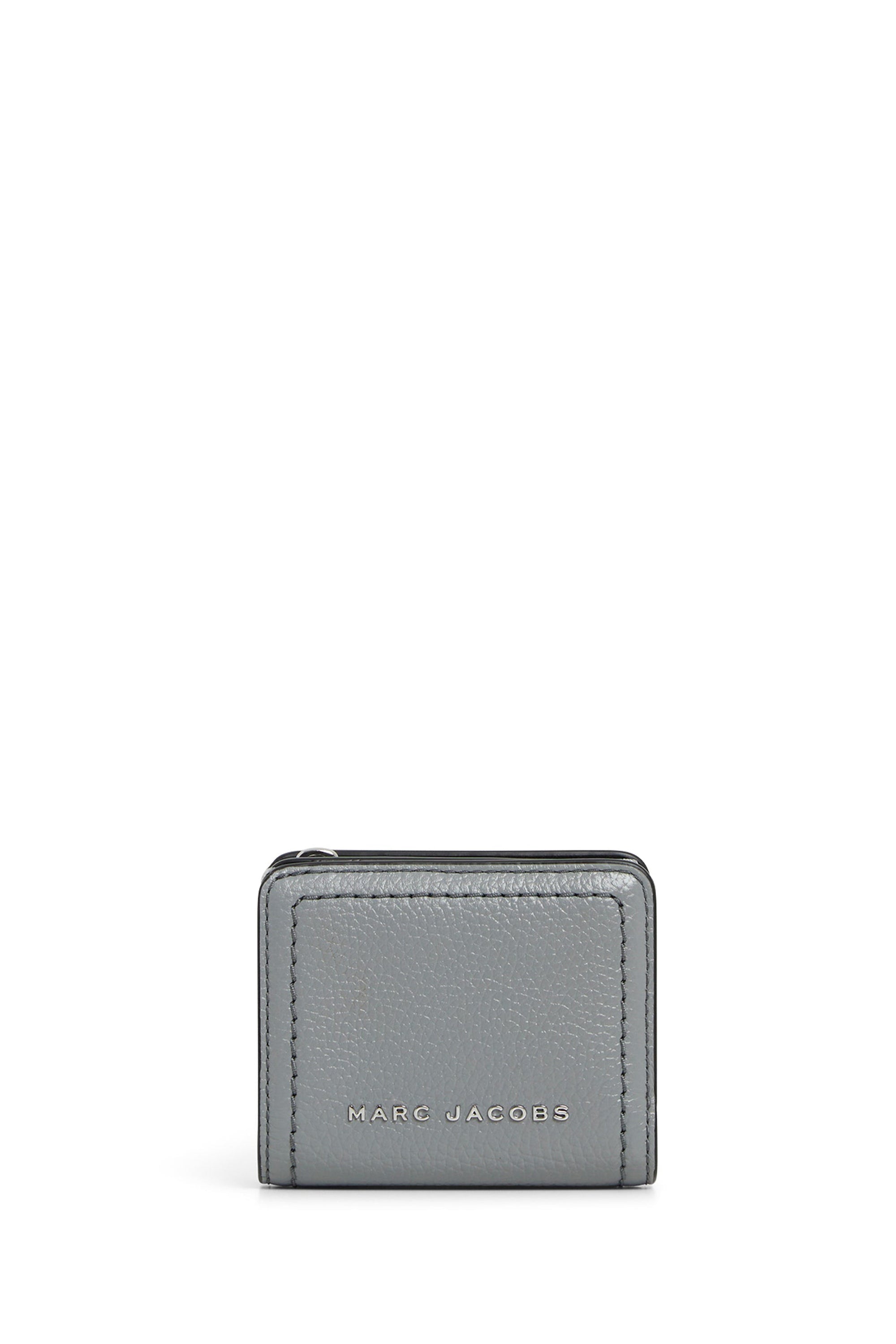 Portefeuille Compact à zip en cuir - Rock Grey