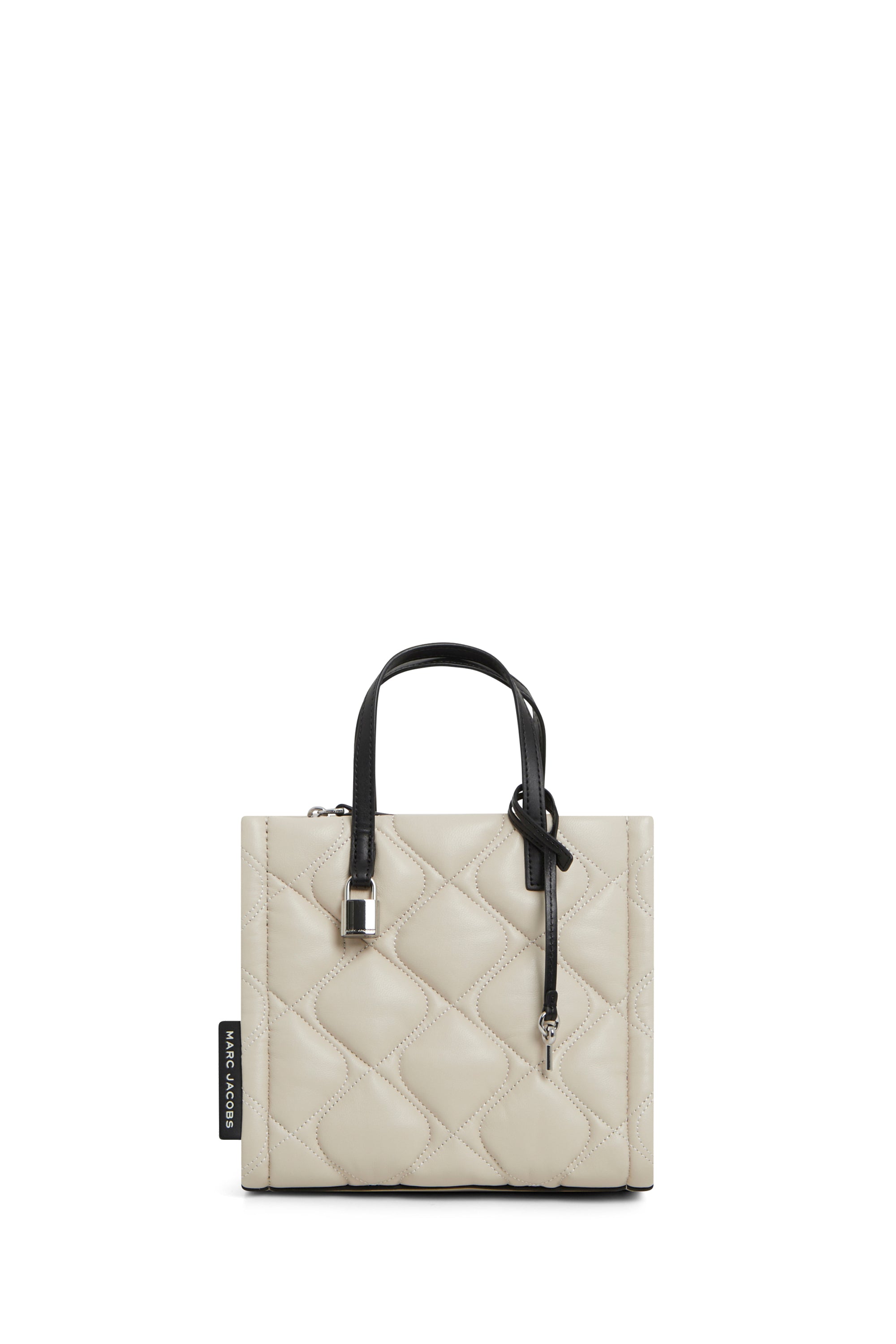 Petit sac à bandoulière Grind matelassé en cuir - Marshmallow