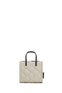 Petit sac à bandoulière Grind matelassé en cuir - Marshmallow