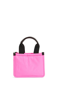 Petit sac Signet rembourré à écusson - Neon Fuchsia