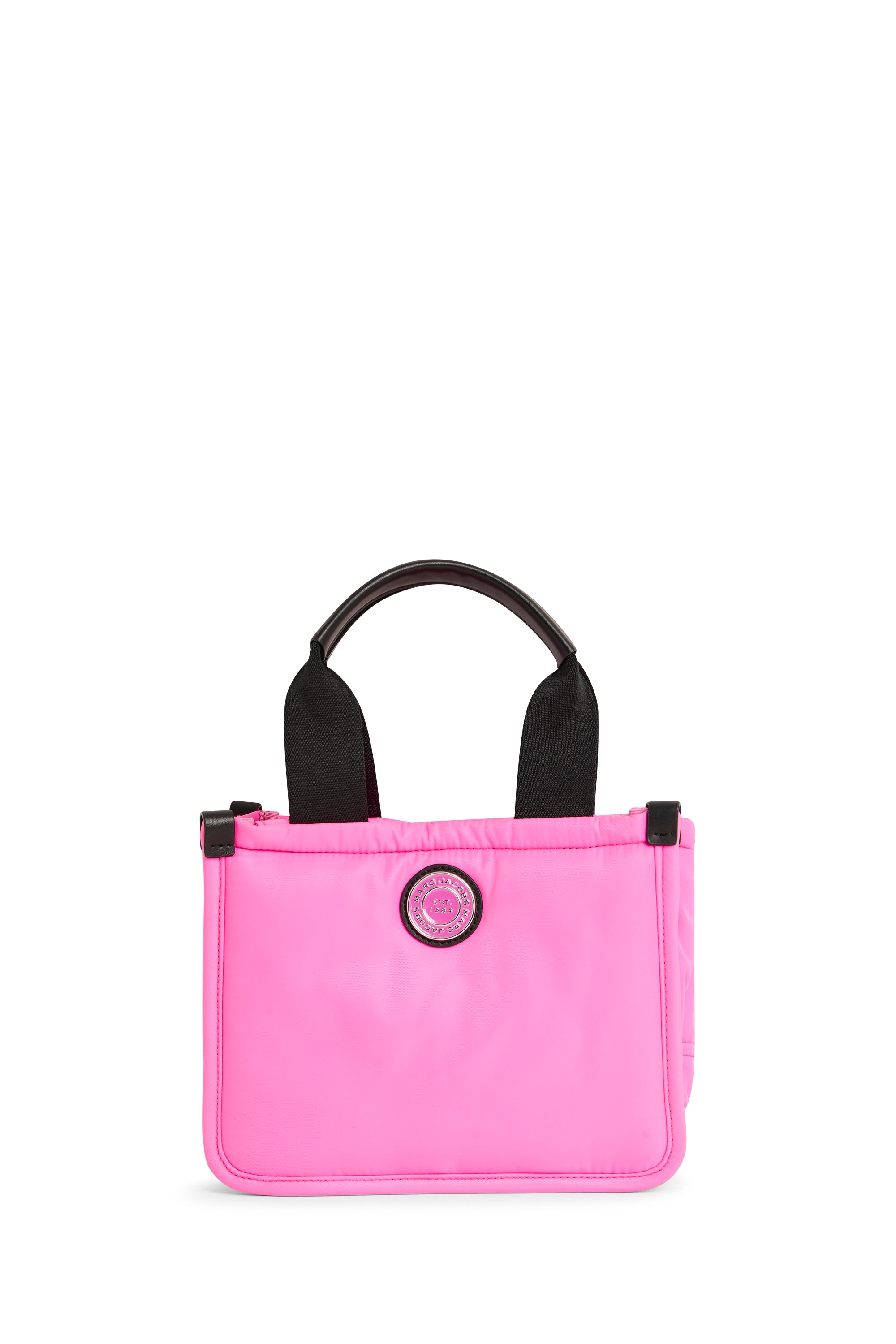 Petit sac Signet rembourré à écusson - Neon Fuchsia