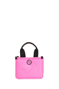 Petit sac Signet rembourré à écusson - Neon Fuchsia