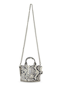 Petit sac bandoulière The Tote Bag en cuir - Woodash Multicolor