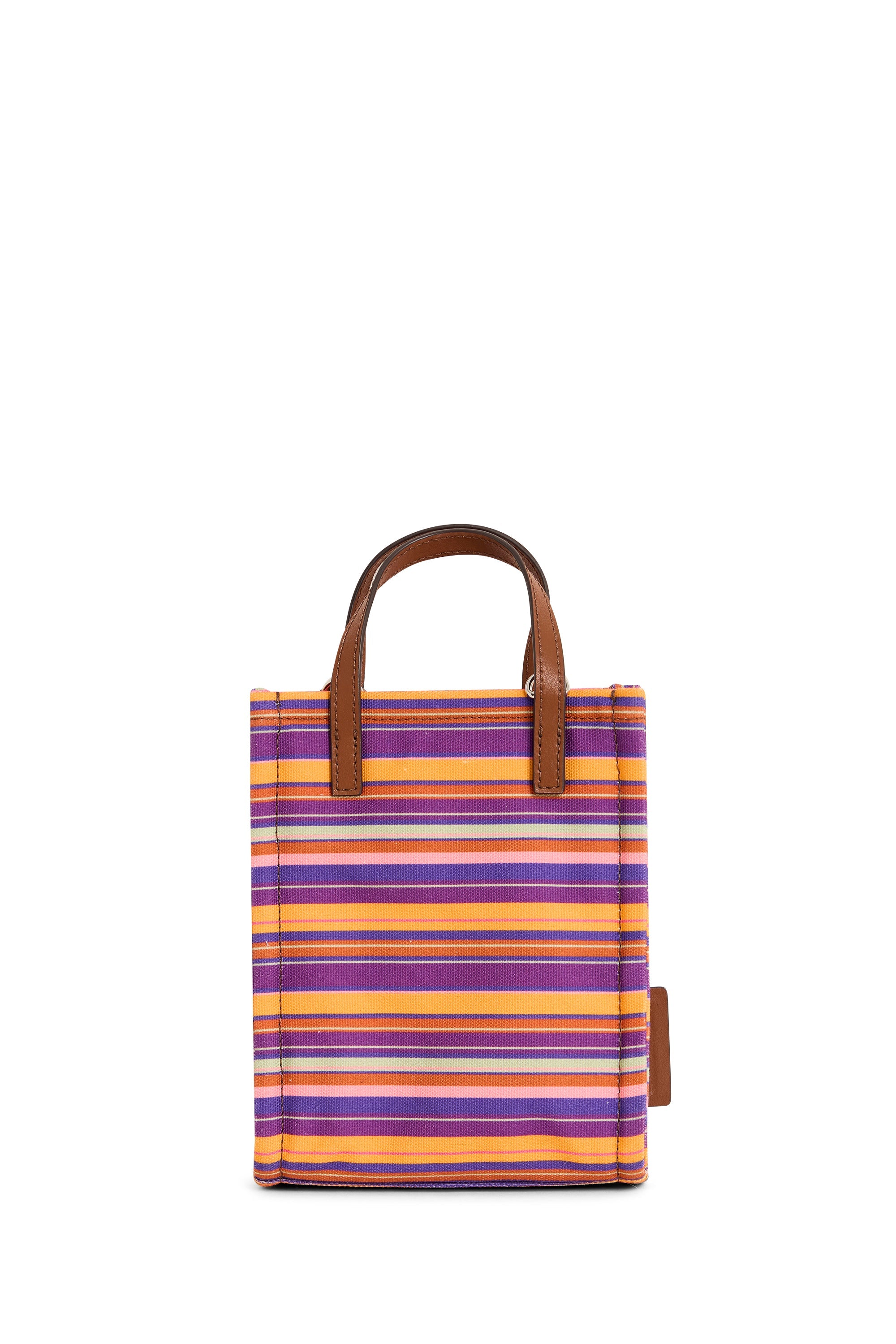 Sac cabas rayé en toile - Purple