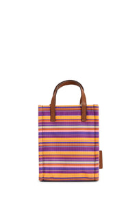 Sac The Tote Bag rayé - Purple Multicolor