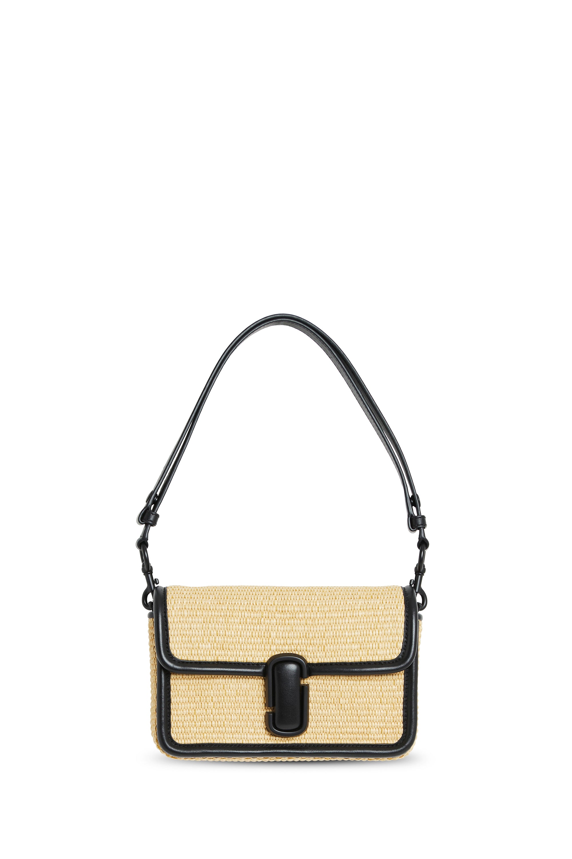 Sac tissé avec détails en cuir - Natural