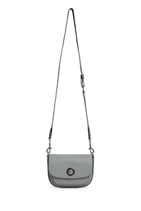 PETIT   Petit sac à bandoulière Saddle en cuir - Rock Grey