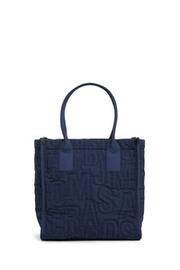 Grand sac cabas matelassé - Azure Blue