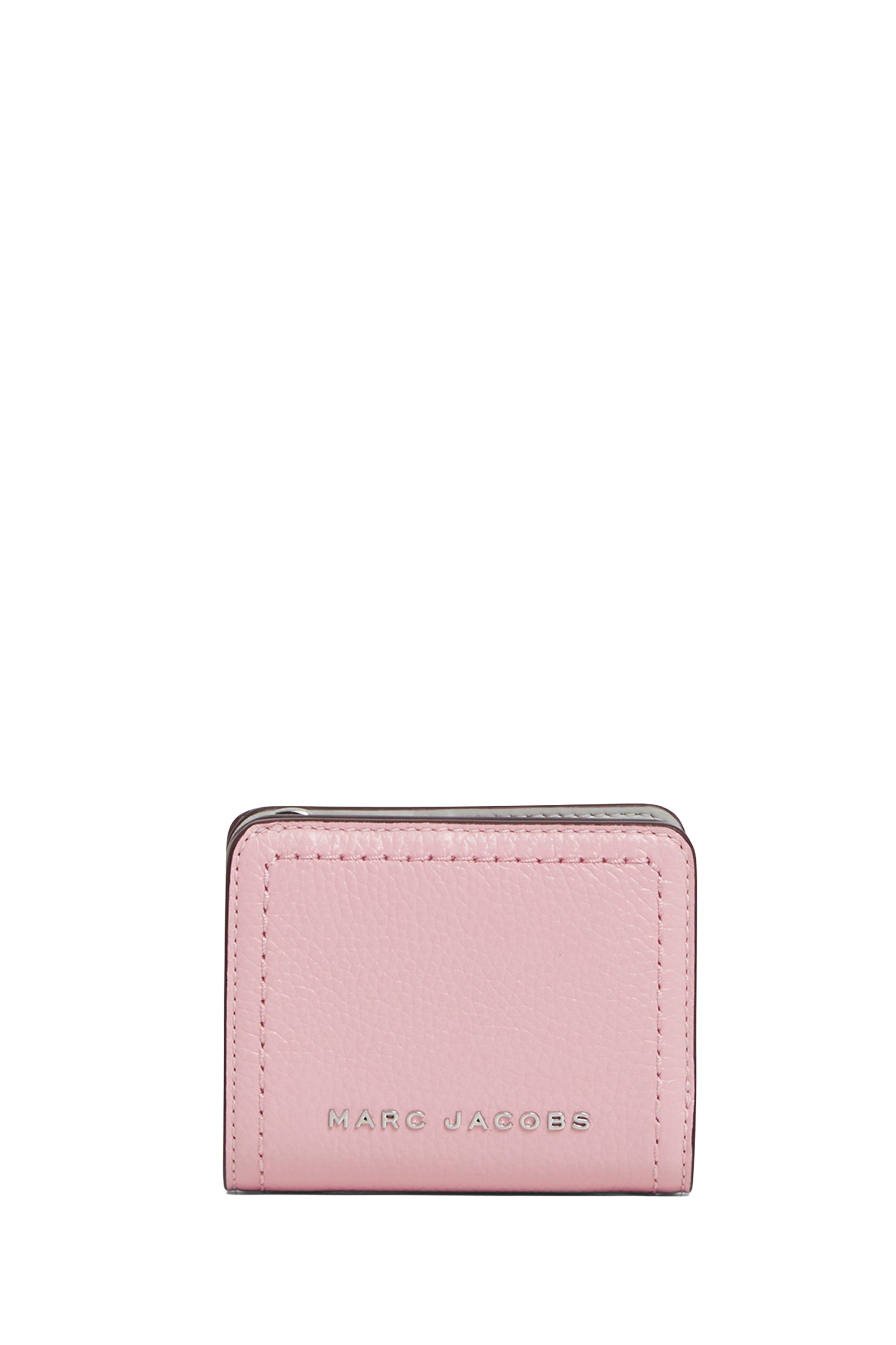 Portefeuille Compact à zip en cuir - Bubblegum