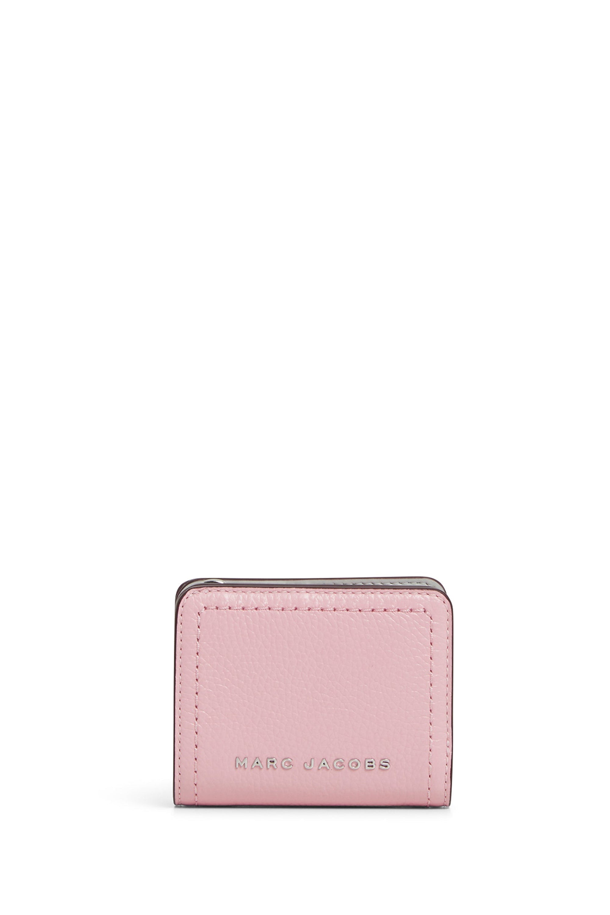 Portefeuille Compact à zip en cuir - Bubblegum