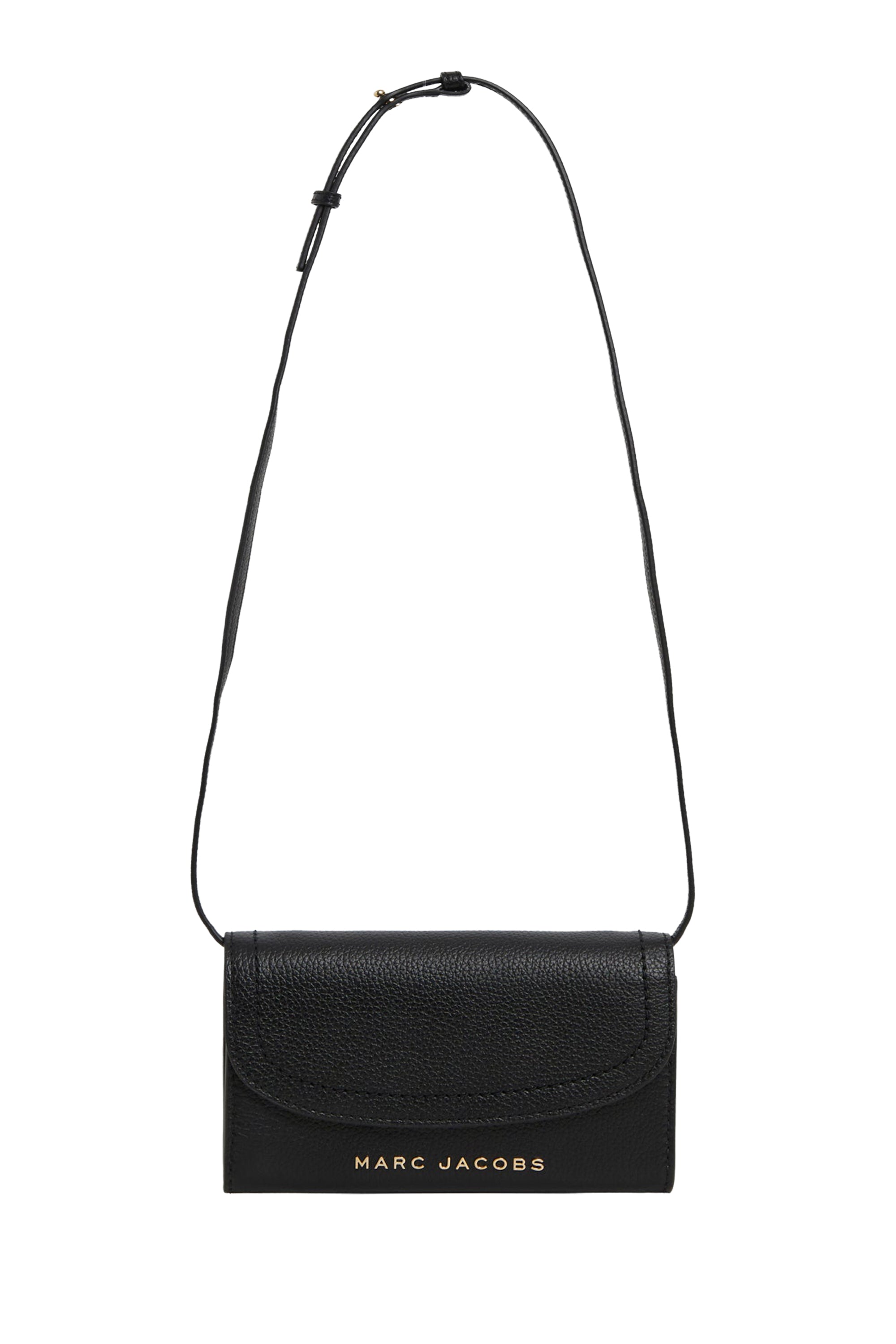 Sac à bandoulière avec rabat en cuir - Black
