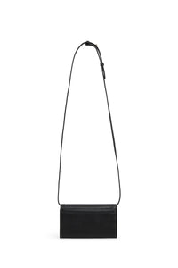 Sac à bandoulière avec rabat en cuir - Black