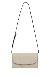 PAS INFO   Sac à bandoulière avec rabat en cuir - Marshmallow