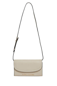 Sac à bandoulière avec rabat en cuir - Marshmallow