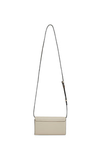 PAS INFO   Sac à bandoulière avec rabat en cuir - Marshmallow