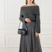 Sac Clover à logo en cuir - Black