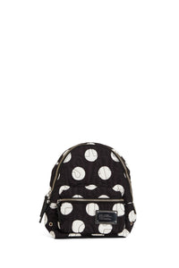 Petit sac à dos Workwear à pois en tissu - Black & White
