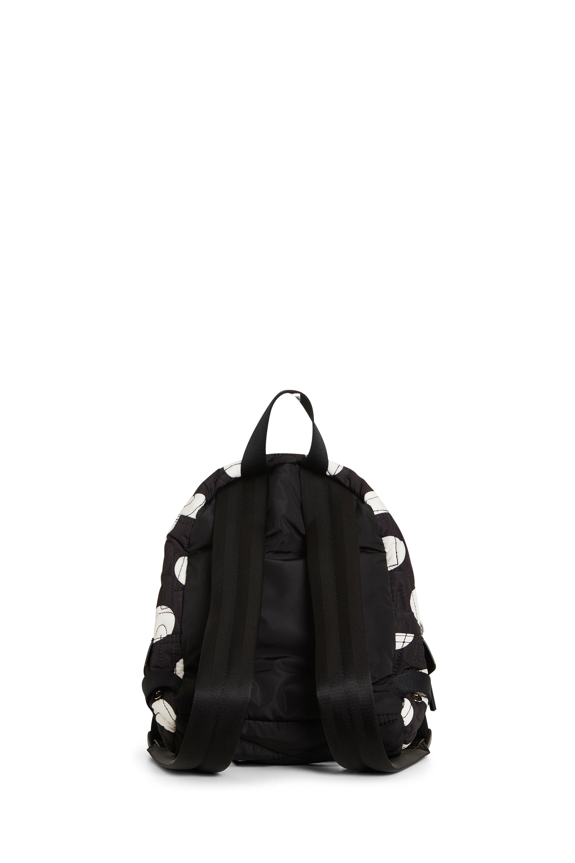 Petit sac à dos Workwear à pois en tissu - Black & White