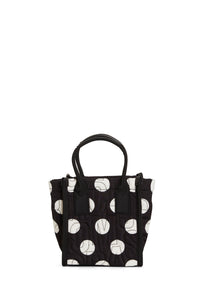 Petit sac Workwear à pois en tissu - Black & White
