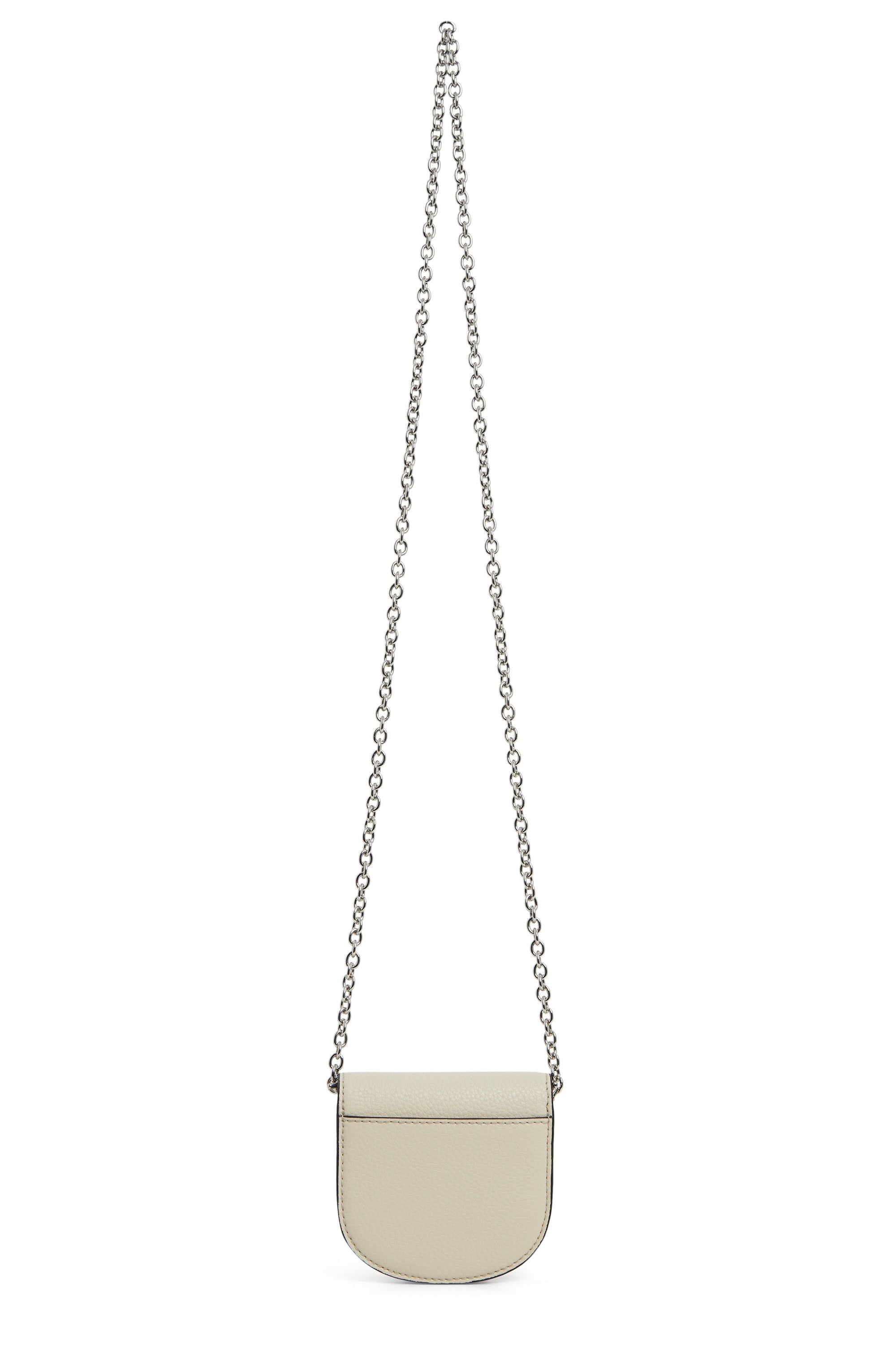Sac à bandoulière avec chaîne en cuir - Marshmallow