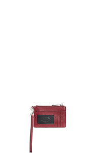 Pochette zippé en cuir - Cherry