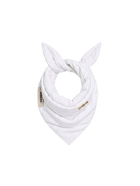 Bandana à logo en cuir - White