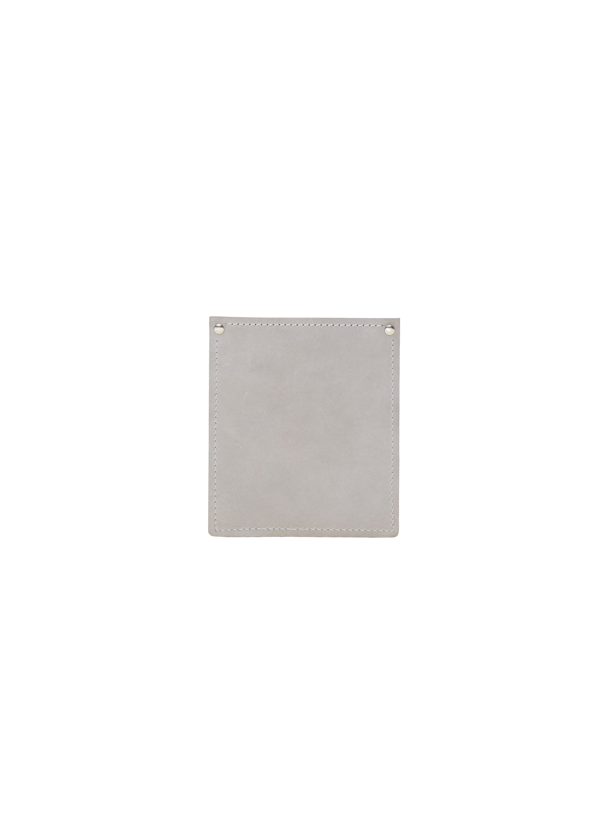 Pochette à logo en cuir - Grey