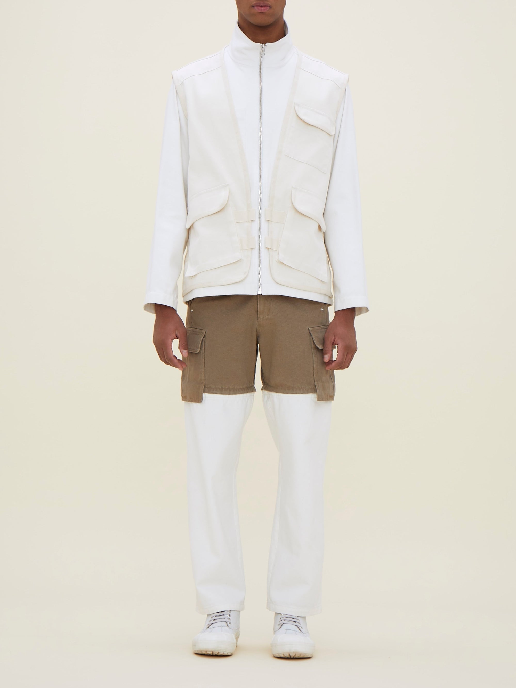 Blouson avec gilet superposés - Off White