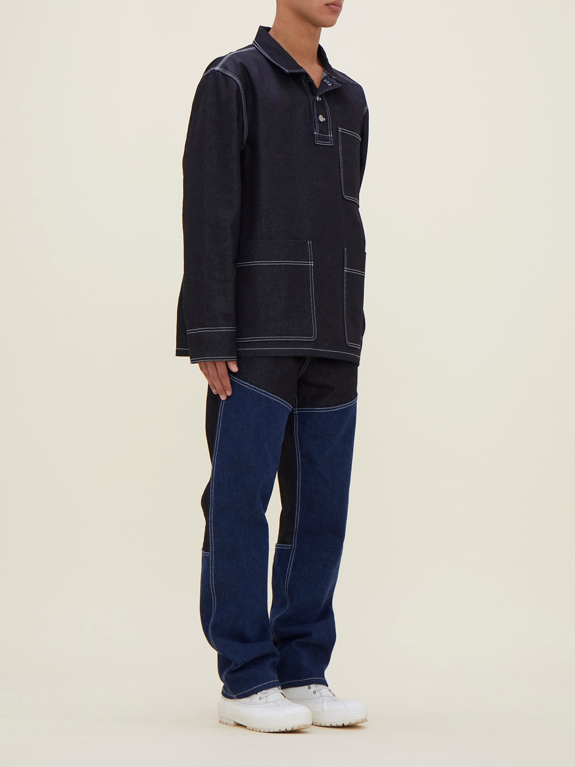 Blouse Meunier en denim - Navy